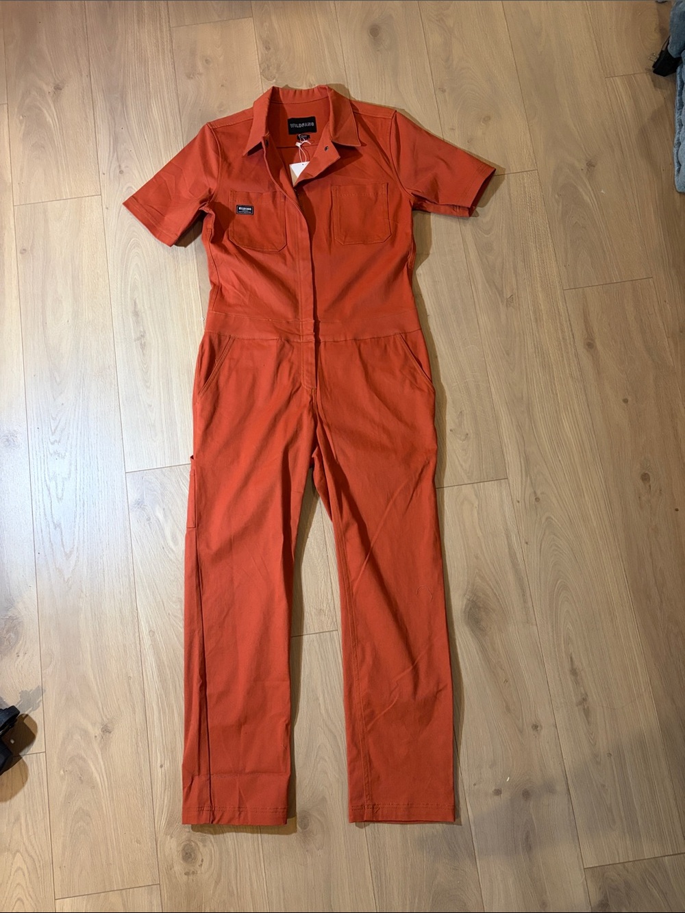 Dickies Women’s Short-Sleeve Orange Coverall Jumpsuit
